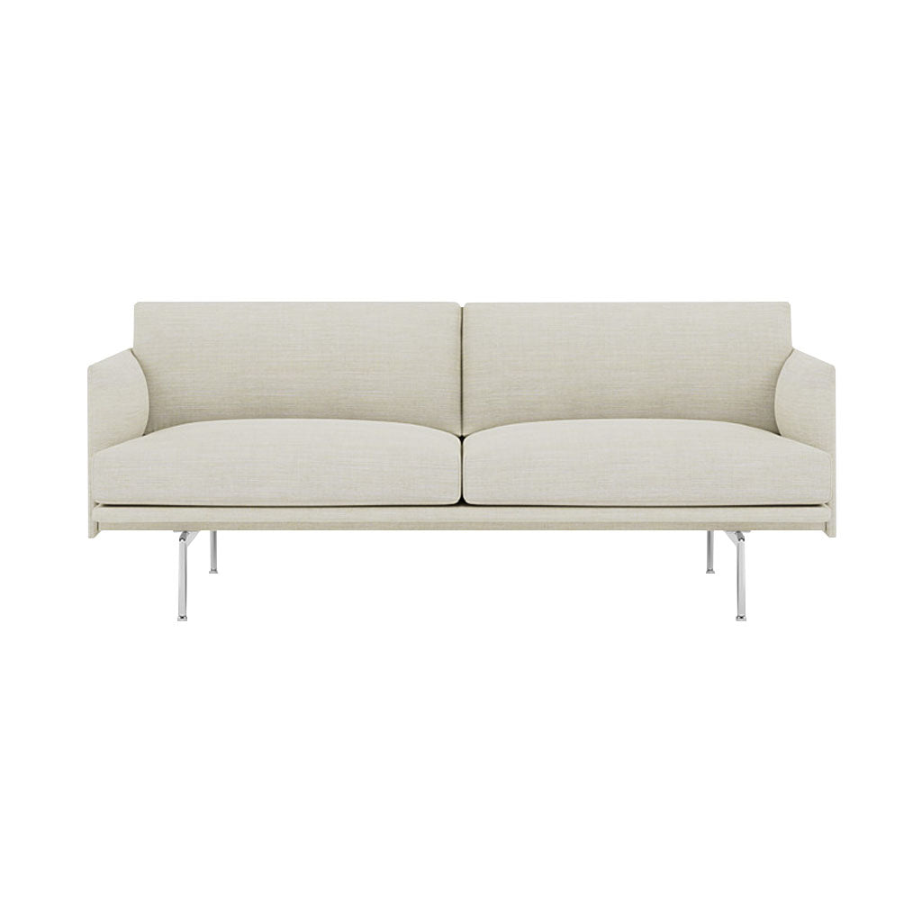 Outline 2-Seater Sofa: Polished Aluminum