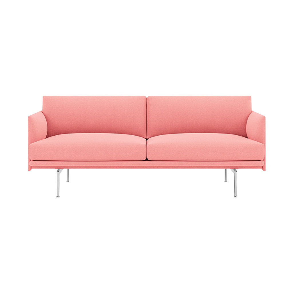 Outline 2-Seater Sofa: Polished Aluminum