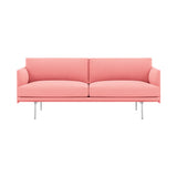 Outline 2-Seater Sofa: Polished Aluminum