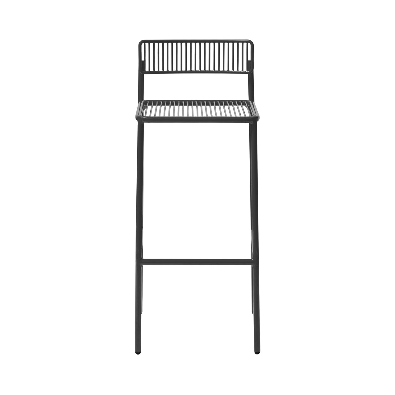 Rachel Bar Stool: Black + Without Seatpad + Back Cushion