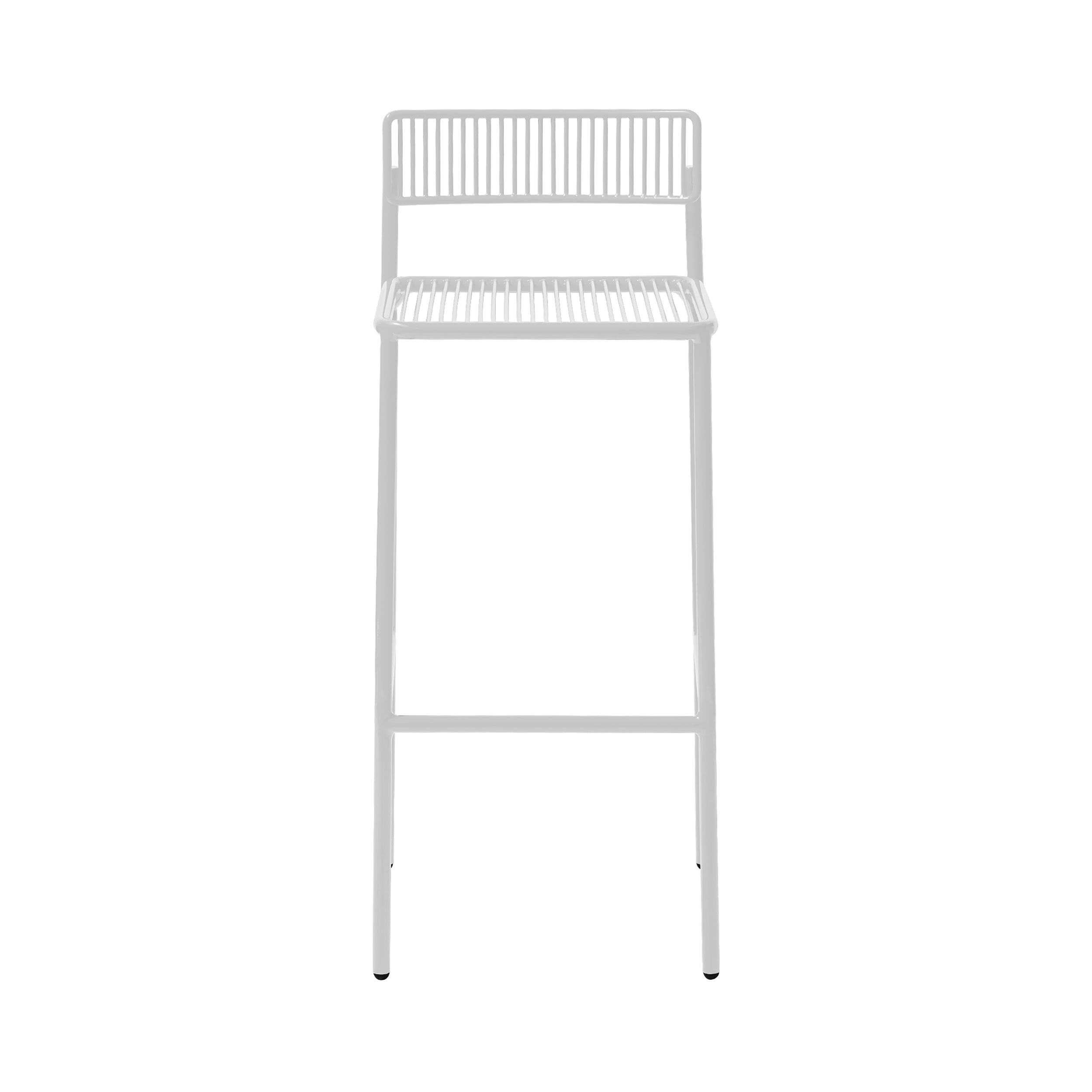 Rachel Bar Stool: White + Without Seatpad + Back Cushion