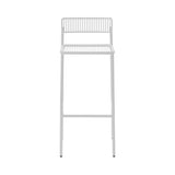 Rachel Bar Stool: White + Without Seatpad + Back Cushion
