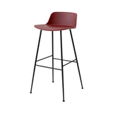 Rely Bar + Counter Lowback Stool: HW81 + HW86 + Bar (HW86) + Red Brown + Black