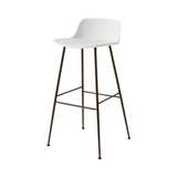 Rely Bar + Counter Lowback Stool: HW81 + HW86 + Bar (HW86) + White + Bronzed