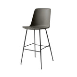 Rely Bar + Counter Highback Chair: HW91 + HW96 + Bar (HW96) + Stone Grey + Black