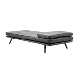 Spine Daybed: With Cushion + Black Lacquered Oak