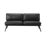 Spine Lounge Suite Sofa: Black Lacquered Ash