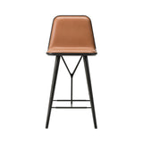 Spine Bar + Counter Stool with Back: Bar + Black Lacquered Ash