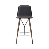 Spine Bar + Counter Stool with Back: Wood Base: Bar + Smoked Stained Lacquered Oak