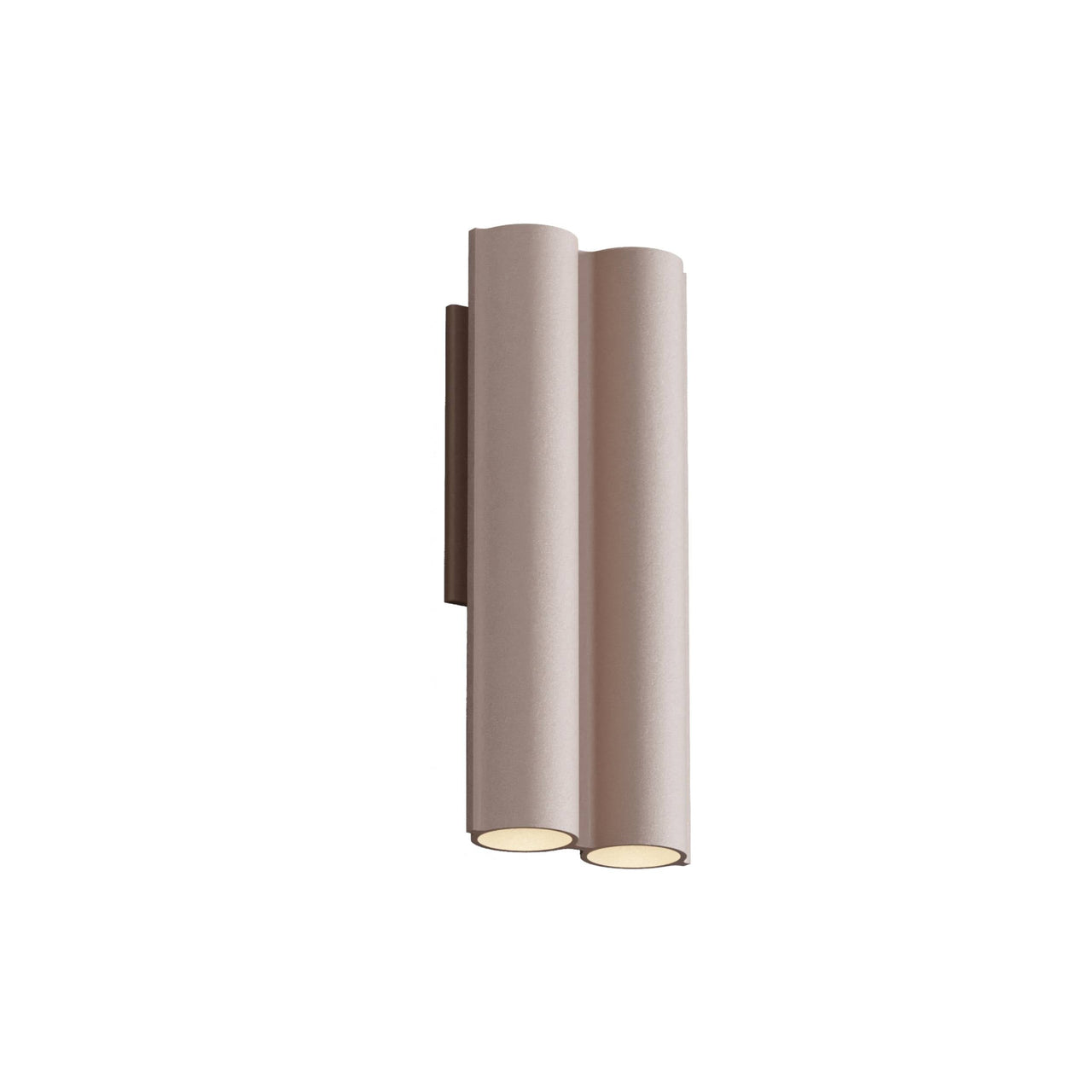 Silo 2WA Wall Light: Downlight with Uplight + Wrinkled Dusty Pink