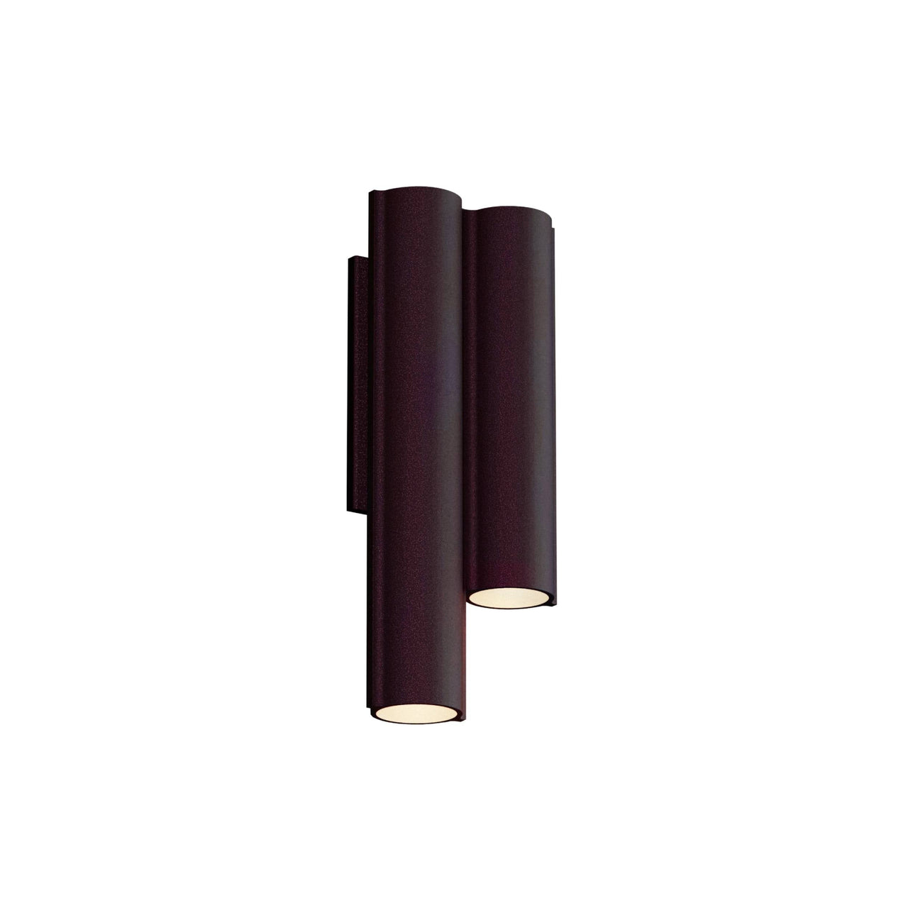 Silo 2WC Wall Light: Downlight with Uplight + Textured Aubergine