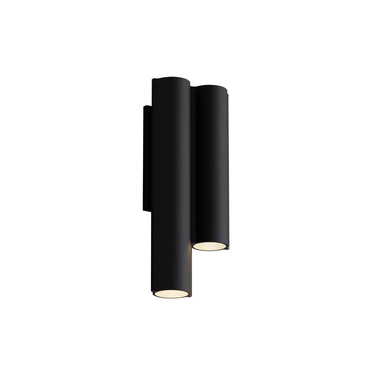 Silo 2WC Wall Light: Downlight with Uplight + Textured Black