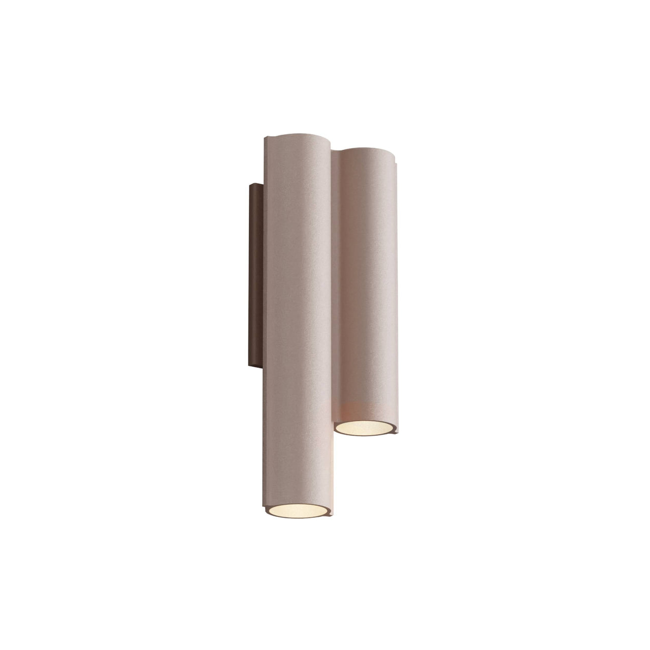 Silo 2WC Wall Light: Downlight with Uplight + Wrinkled Dusty Pink