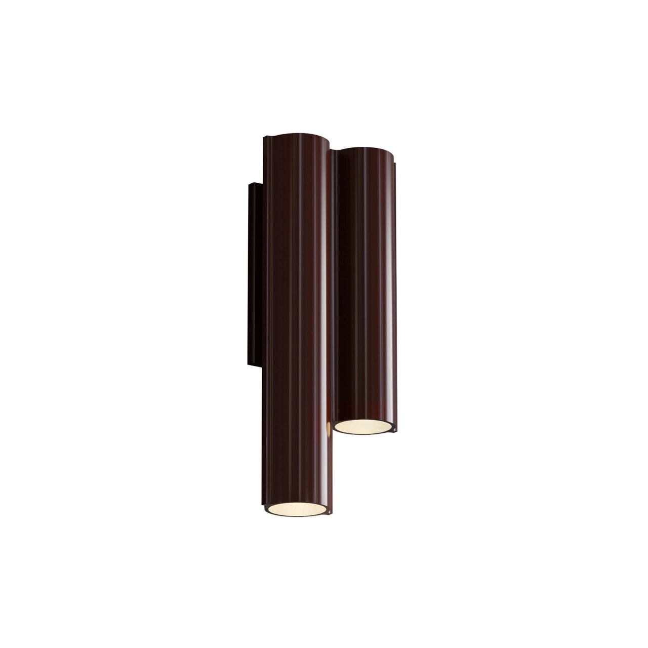 Silo 2WC Wall Light: Downlight with Uplight + Glossy Oxblood