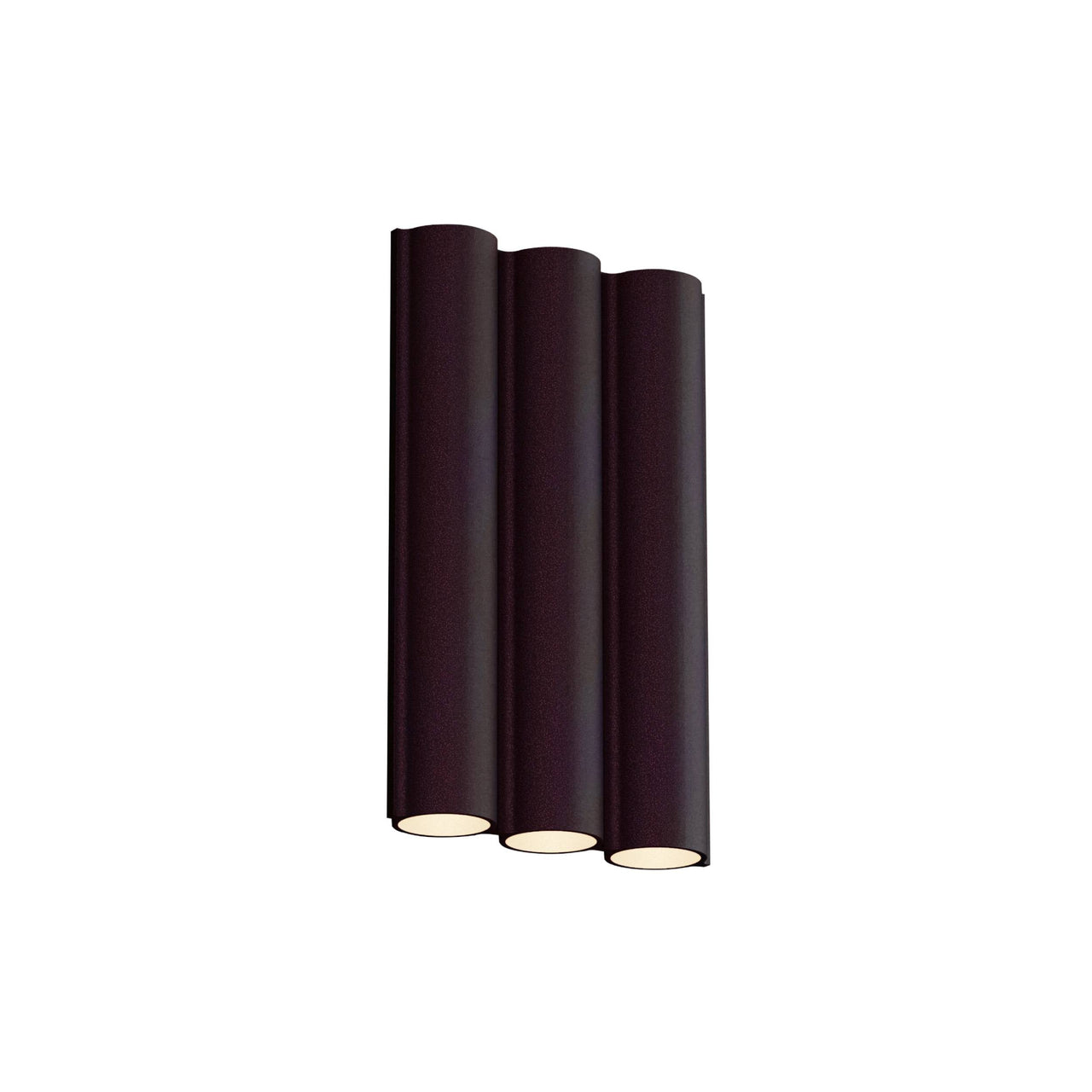 Silo 3WA Wall Light: Downlight with Uplight + Textured Aubergine