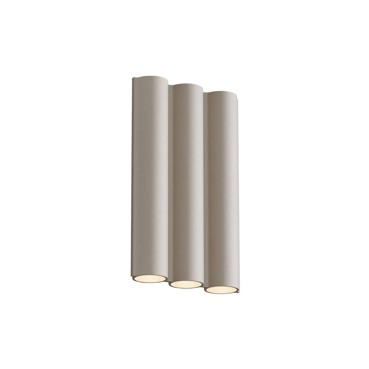 Silo 3WA Wall Light: Downlight with Uplight + Textured Beige