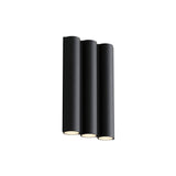 Silo 3WA Wall Light: Downlight with Uplight + Textured Black