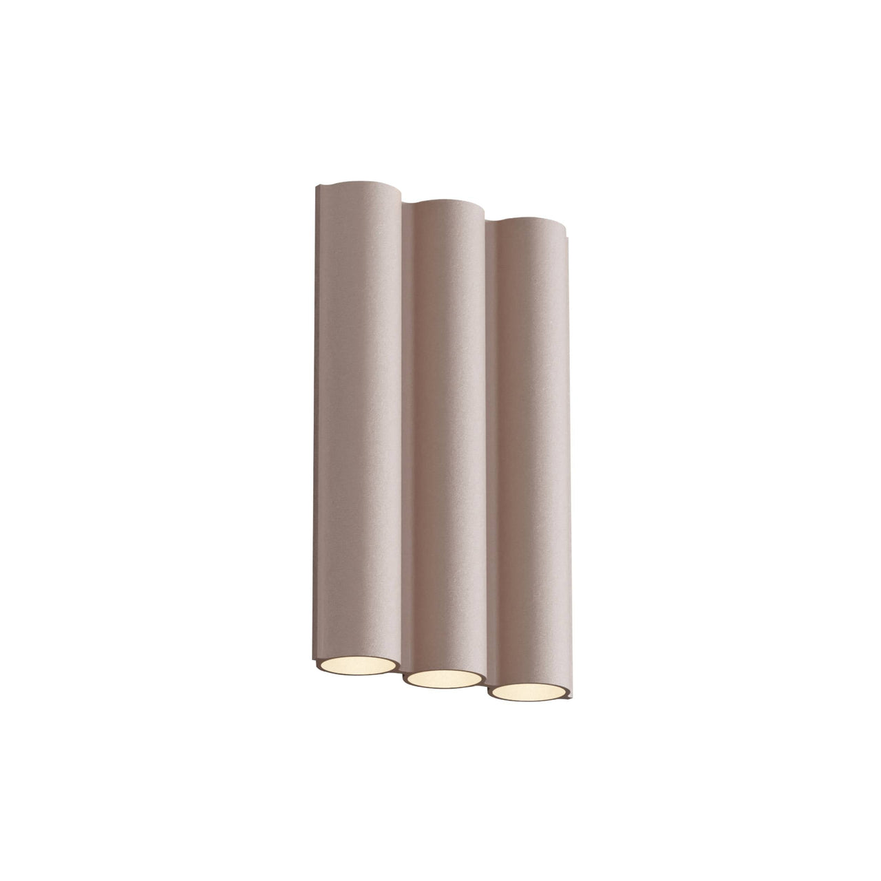 Silo 3WA Wall Light: Downlight with Uplight + Wrinkled Dusty Pink