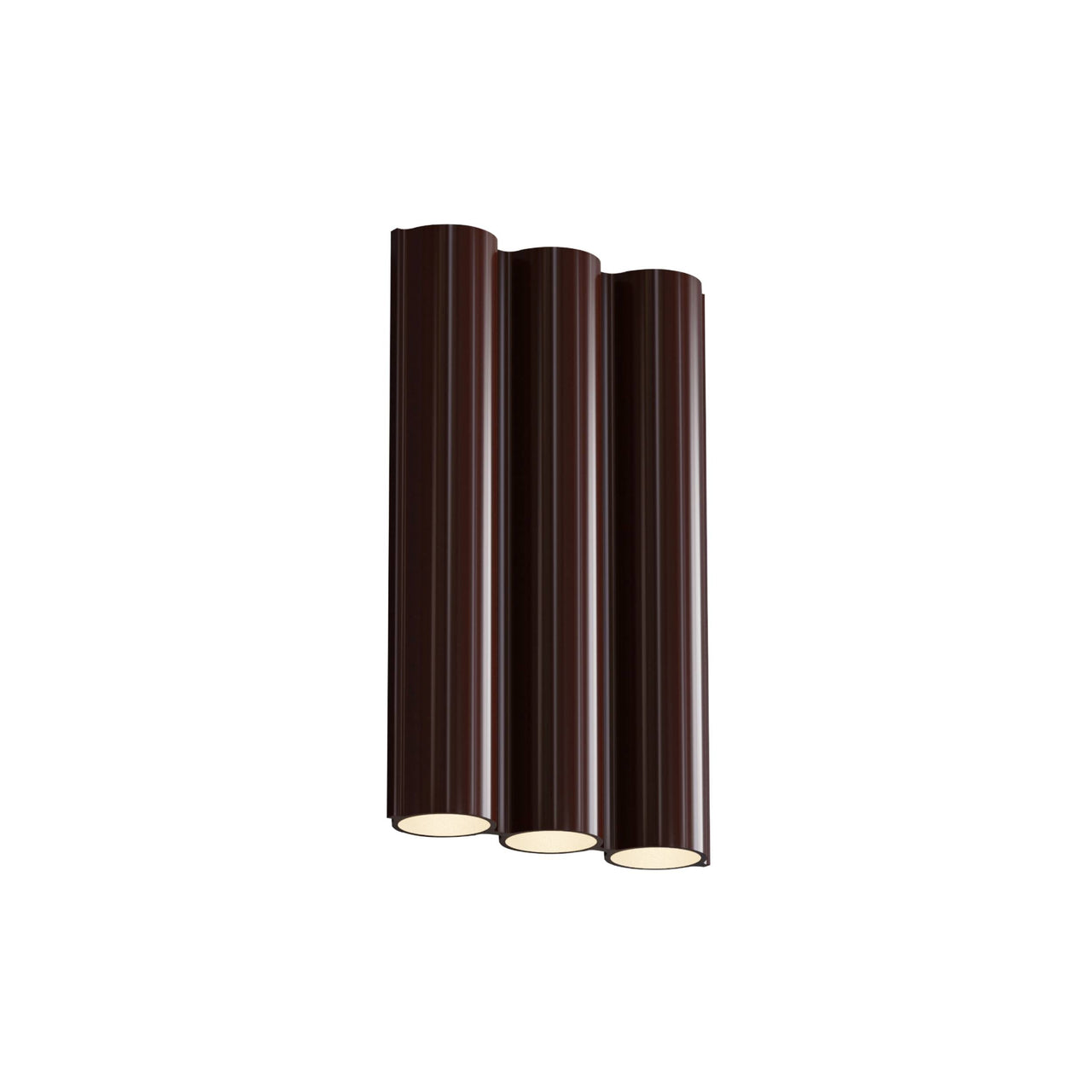 Silo 3WA Wall Light: Downlight with Uplight + Glossy Oxblood