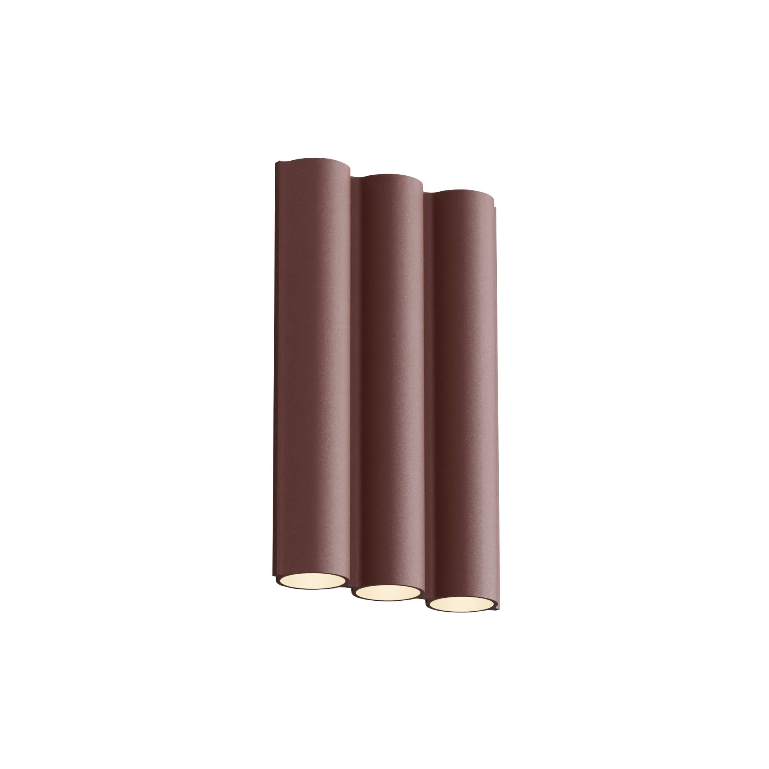 Silo 3WA Wall Light: Downlight with Uplight + Textured Terracotta