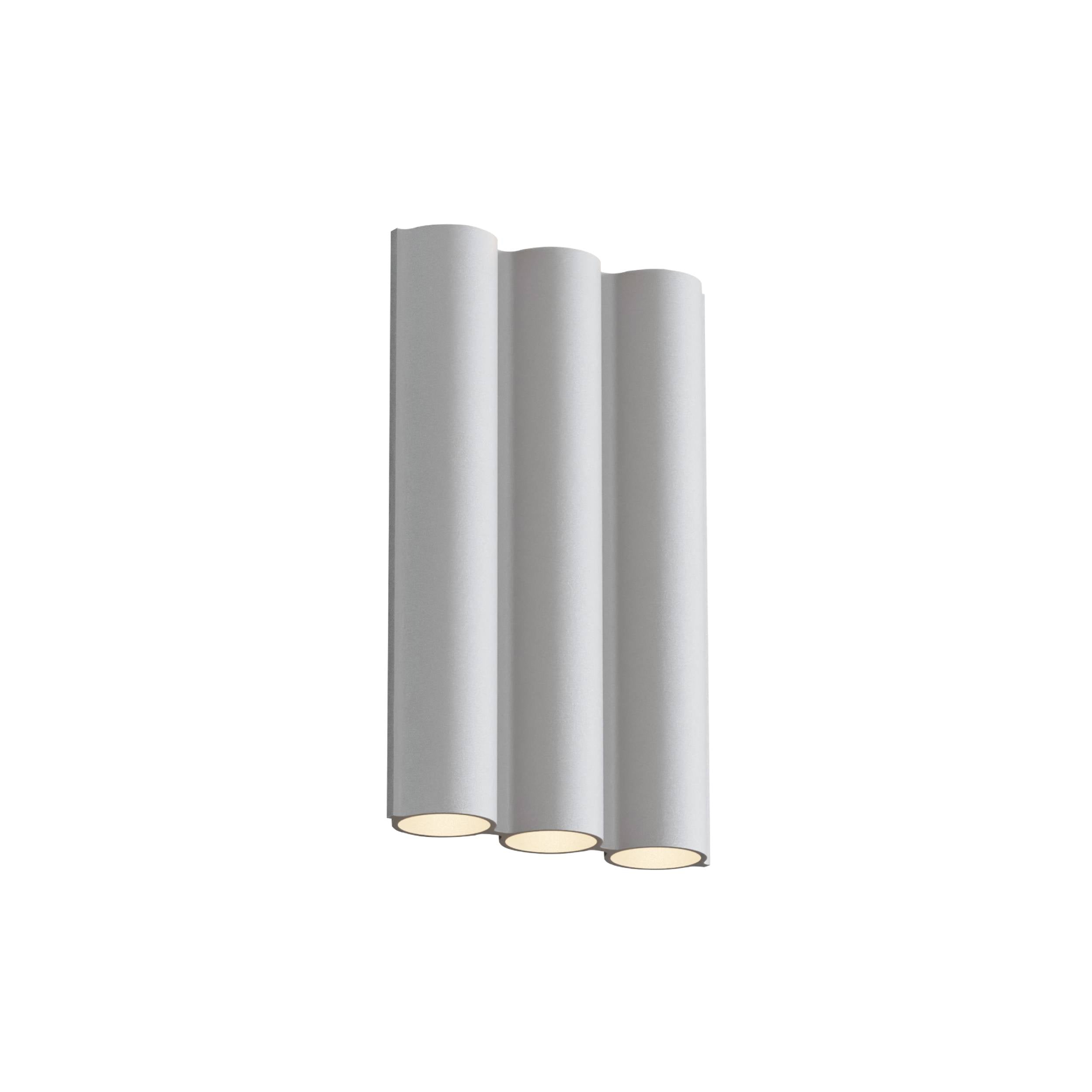 Silo 3WA Wall Light: Downlight with Uplight + Textured White