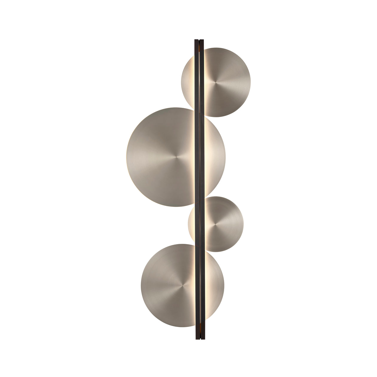 Strate Wall Light: Moon + Satin Graphite + Satin Nickel