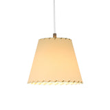 Sistema Sísísí PT1 Pendant Lamp: Stitched Beige Parchment + White