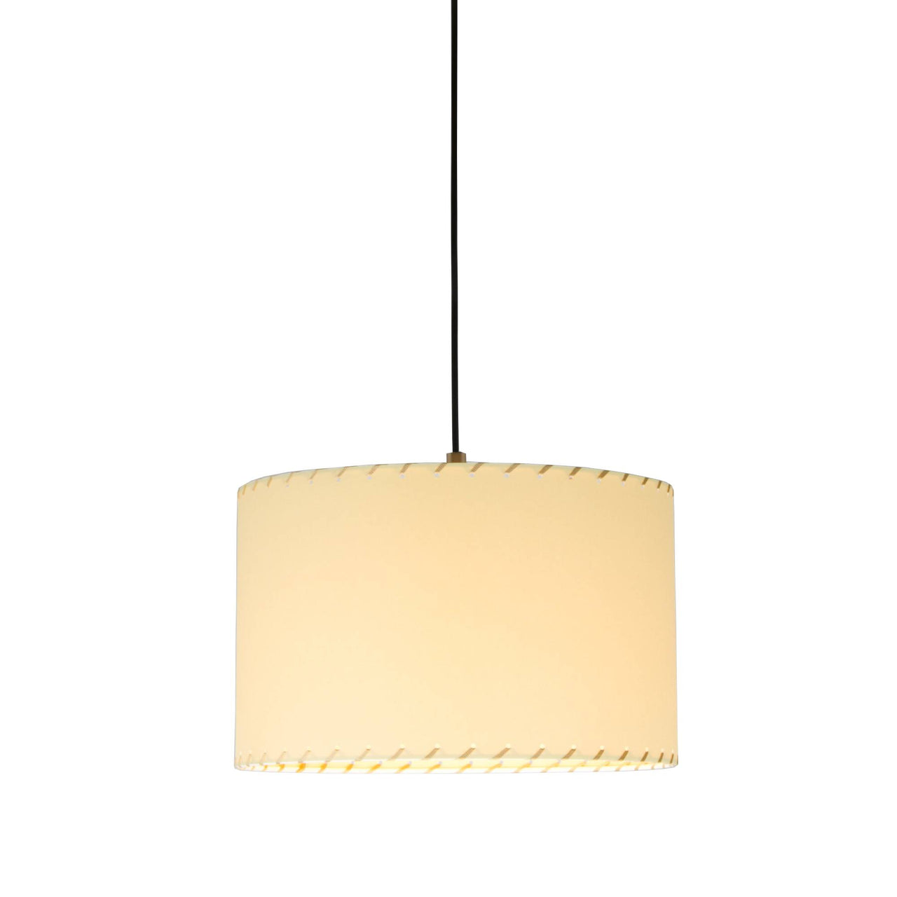 Sistema Sísísí PT2 Pendant Lamp: Stitched Beige Parchment + Black