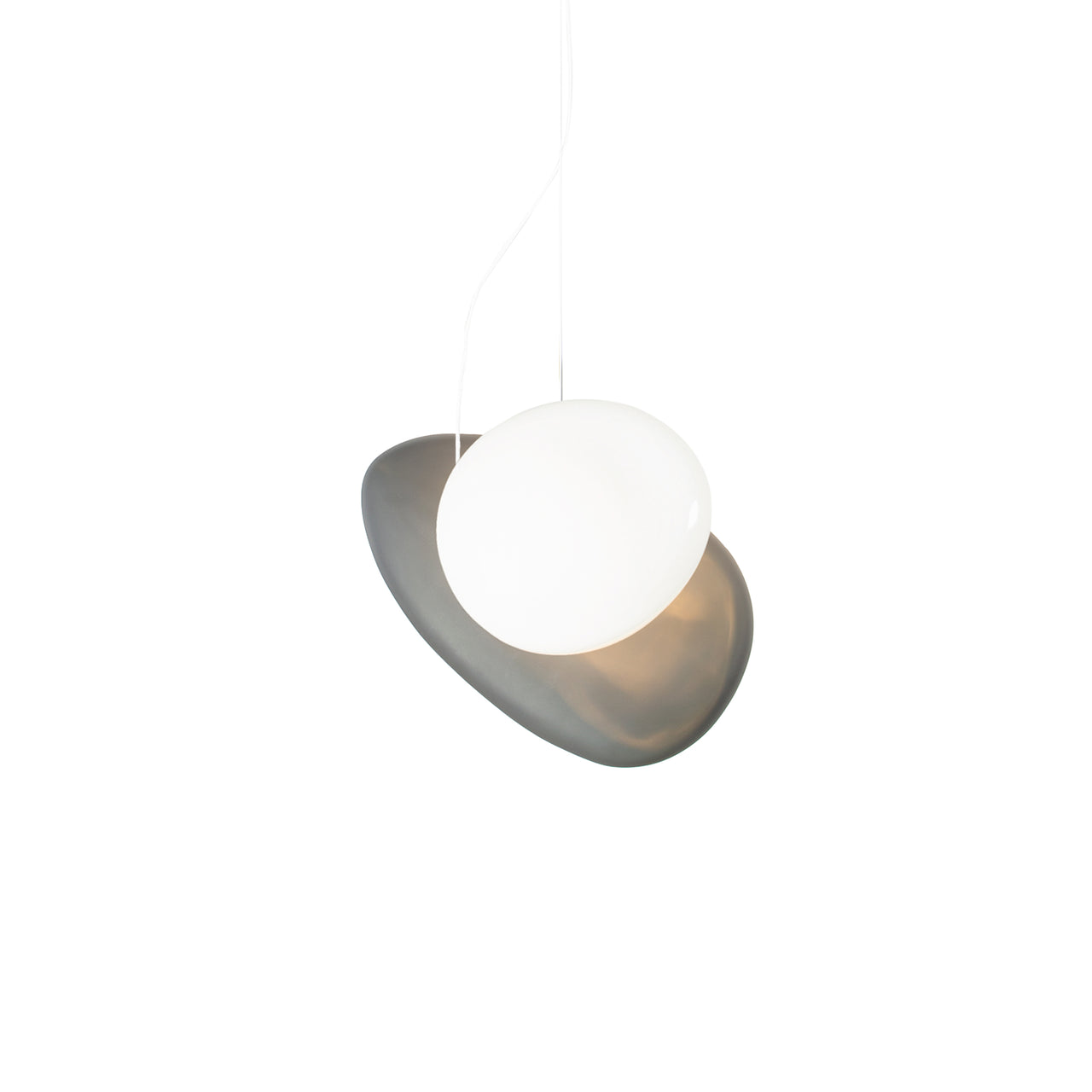 Pebble Pendant Light: Size B + Size D + Pearl + Slate