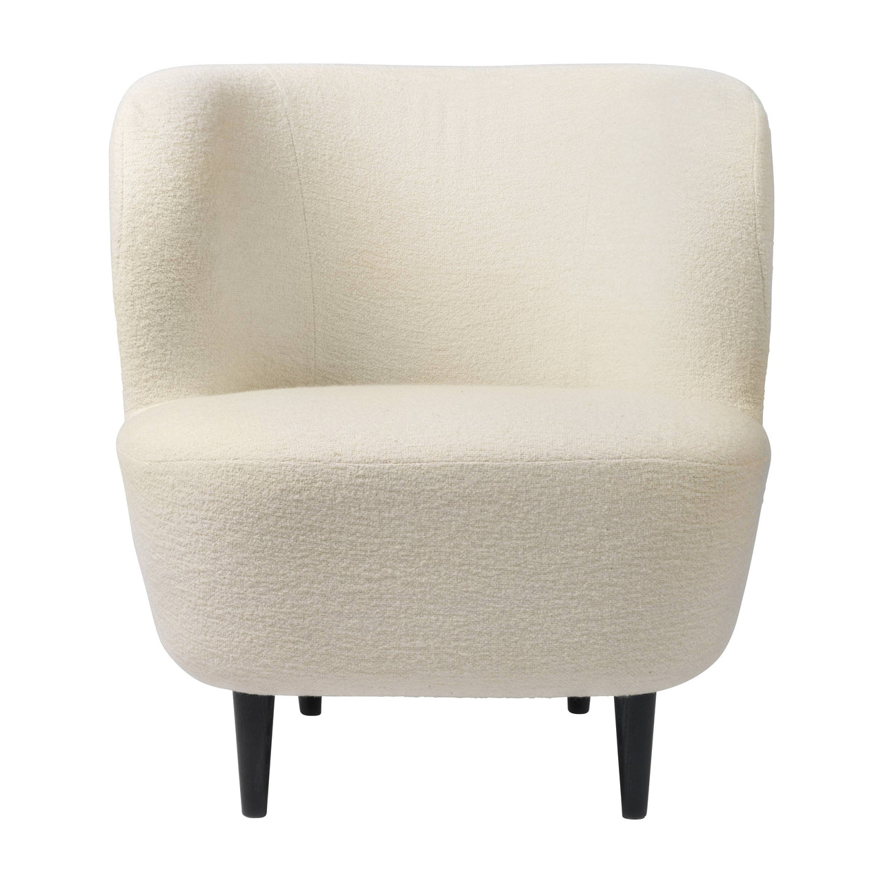 Stay Lounge Chair Small: Wood Legs + Semi Matt Lacquered Black Stained Oak