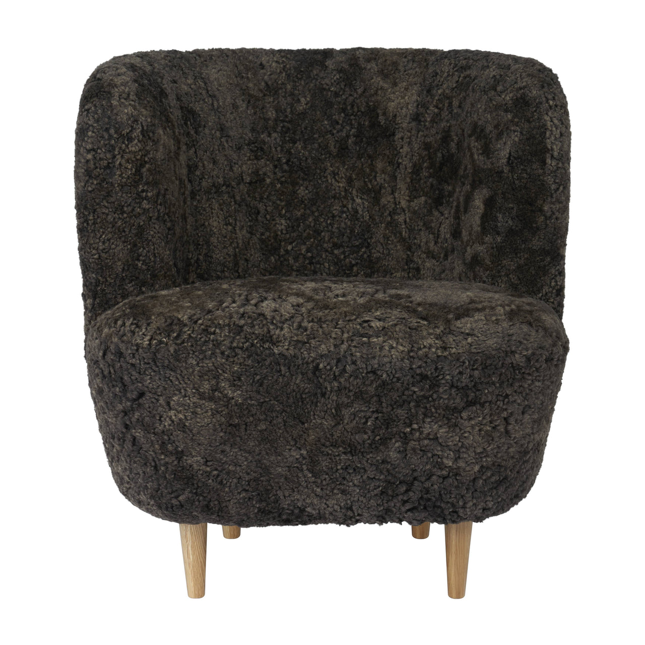 Stay Lounge Chair Small: Wood Legs + Semi Matt Lacquered Oak