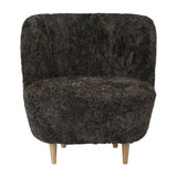Stay Lounge Chair Small: Wood Legs + Semi Matt Lacquered Oak