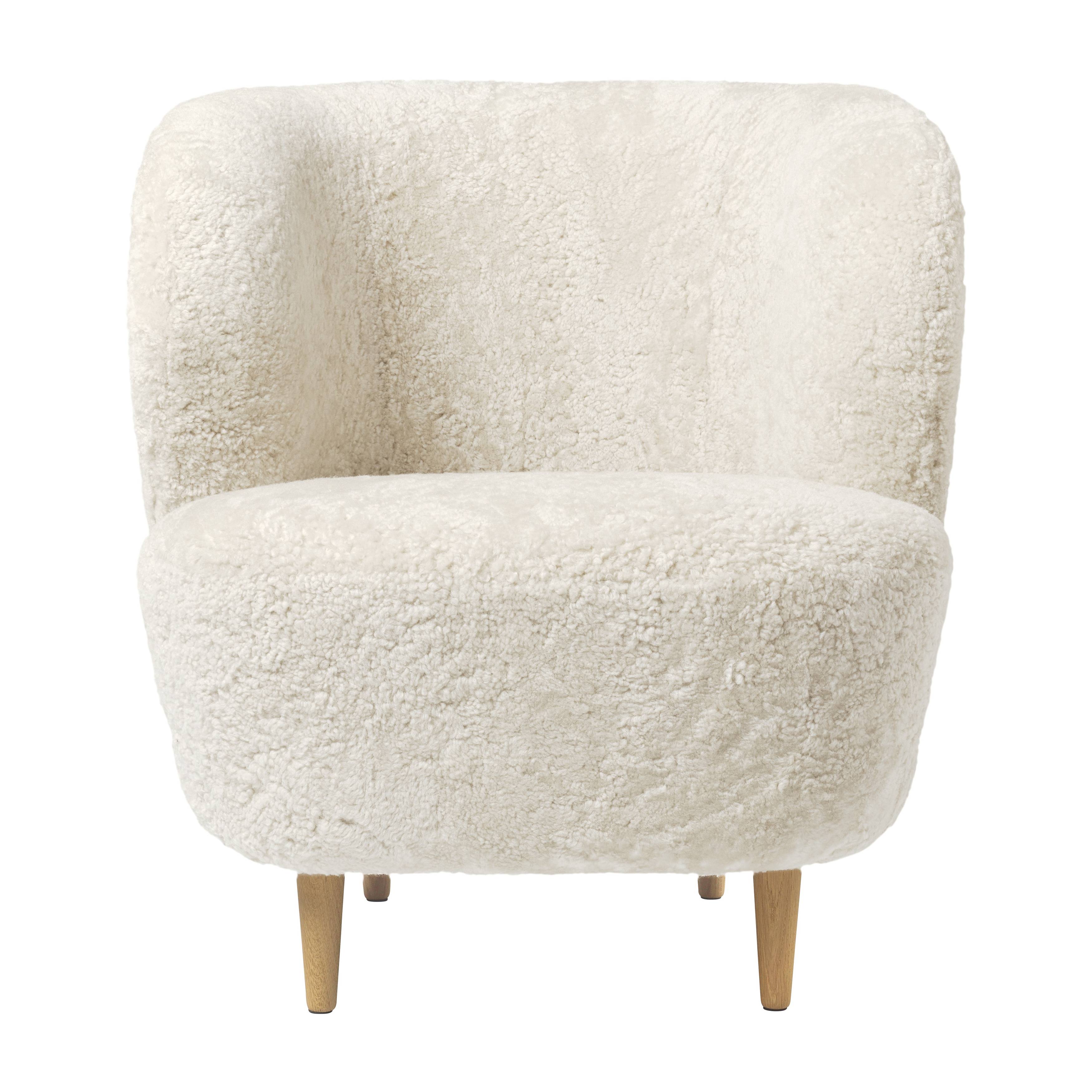 Stay Lounge Chair Small: Wood Legs + Semi Matt Lacquered Oak