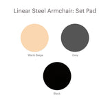 Linear Steel Armchair - Quick Ship