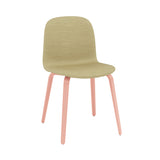Visu Chair: Wood Base + Upholstered + Tan Rose