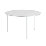 Tee Table: White + Round + White Laminate
