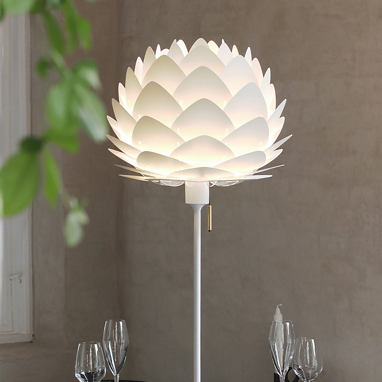 Aluvia Champagne Floor Lamp: Quick Ship