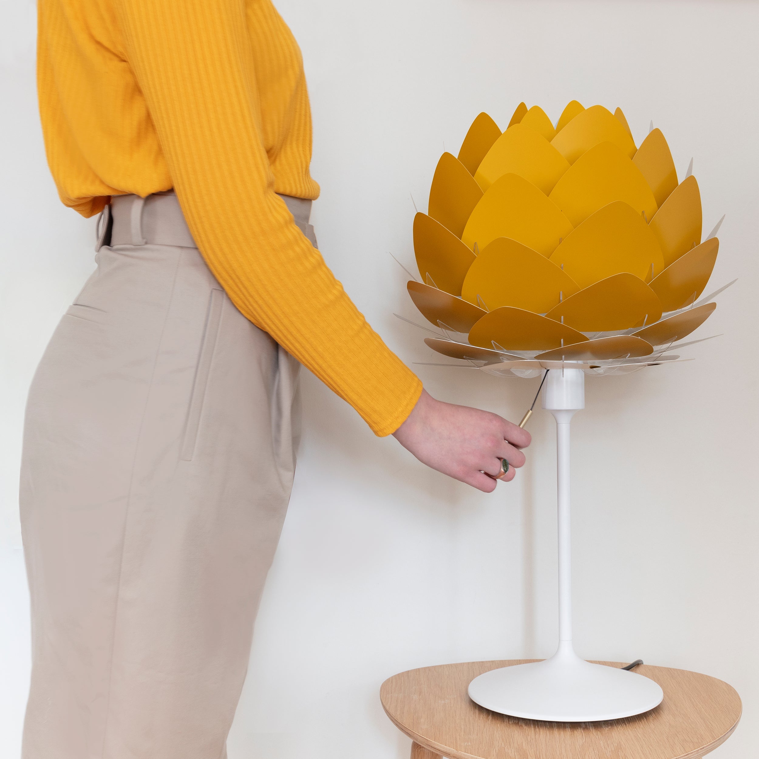 Aluvia Champagne Table Lamp: Quick Ship