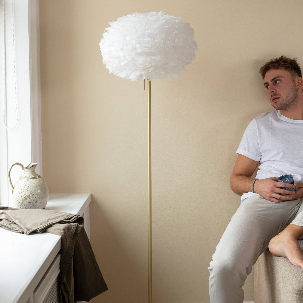 Eos Champagne Floor Lamp: Quick Ship