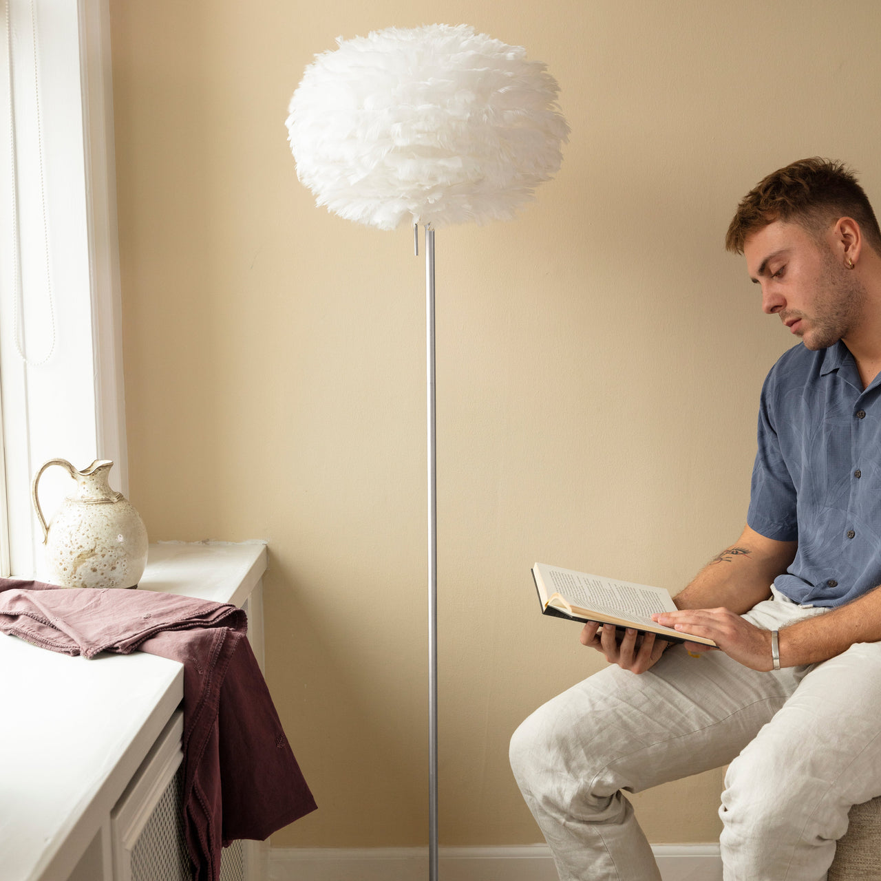 Eos Champagne Floor Lamp: Quick Ship