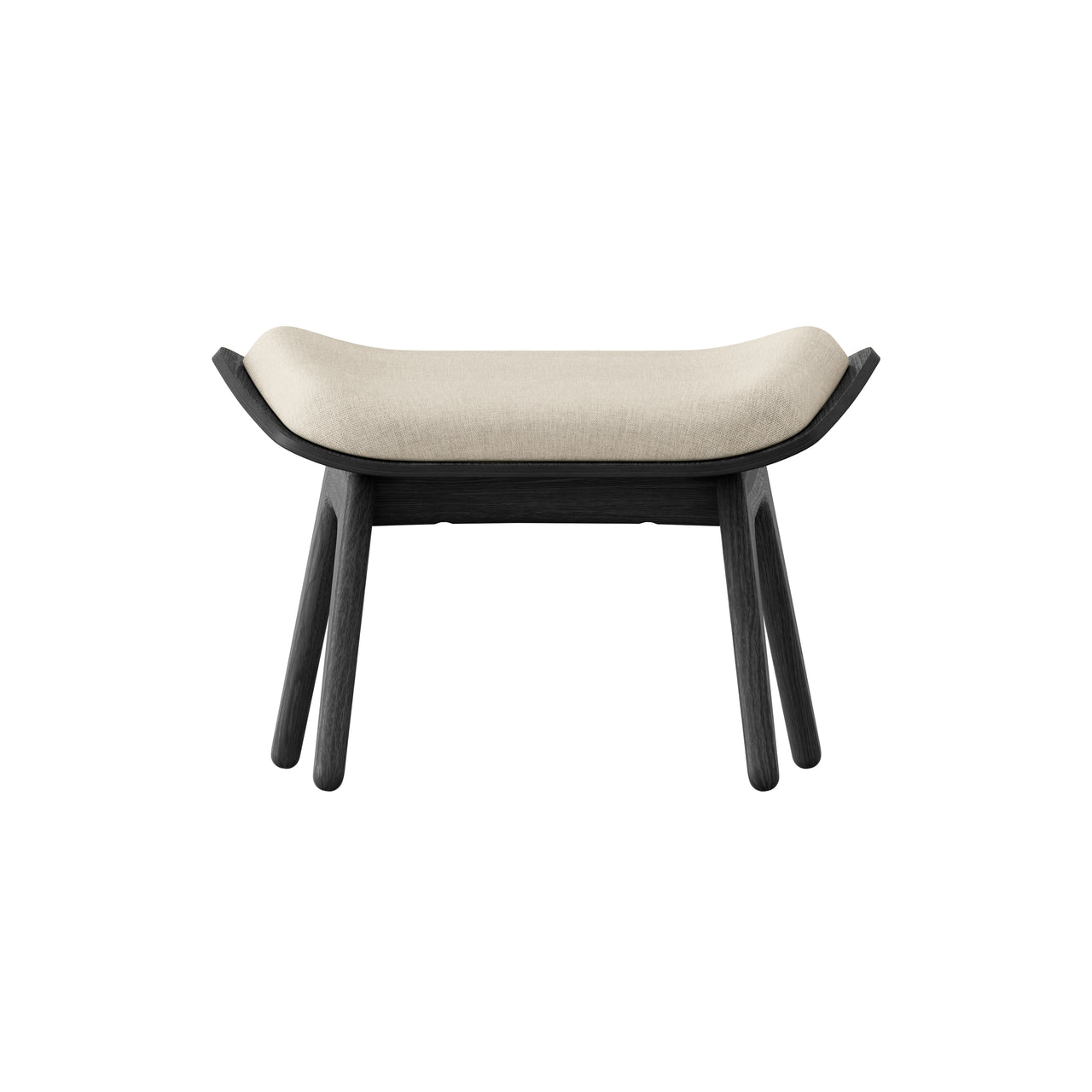 The Reader Ottoman: Black Oak + White Sands