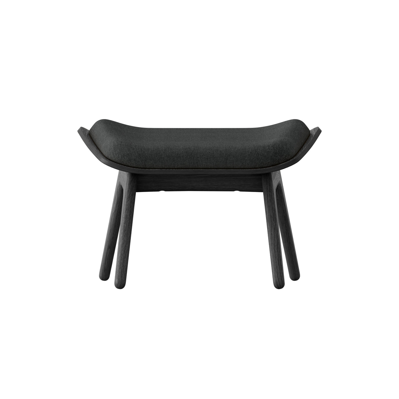 The Reader Ottoman: Black Oak + Shadow Grey