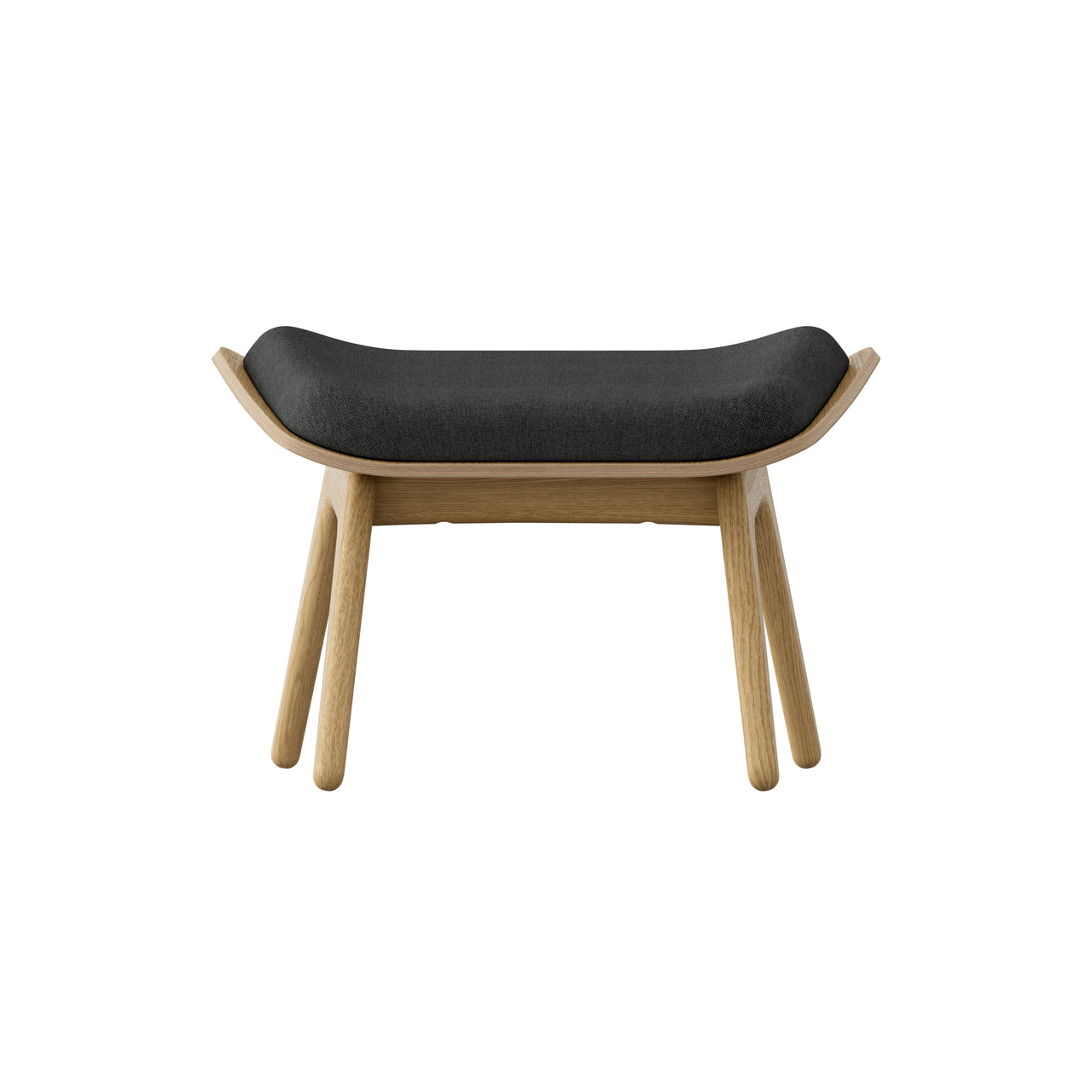 The Reader Ottoman: Oak + Shadow Grey