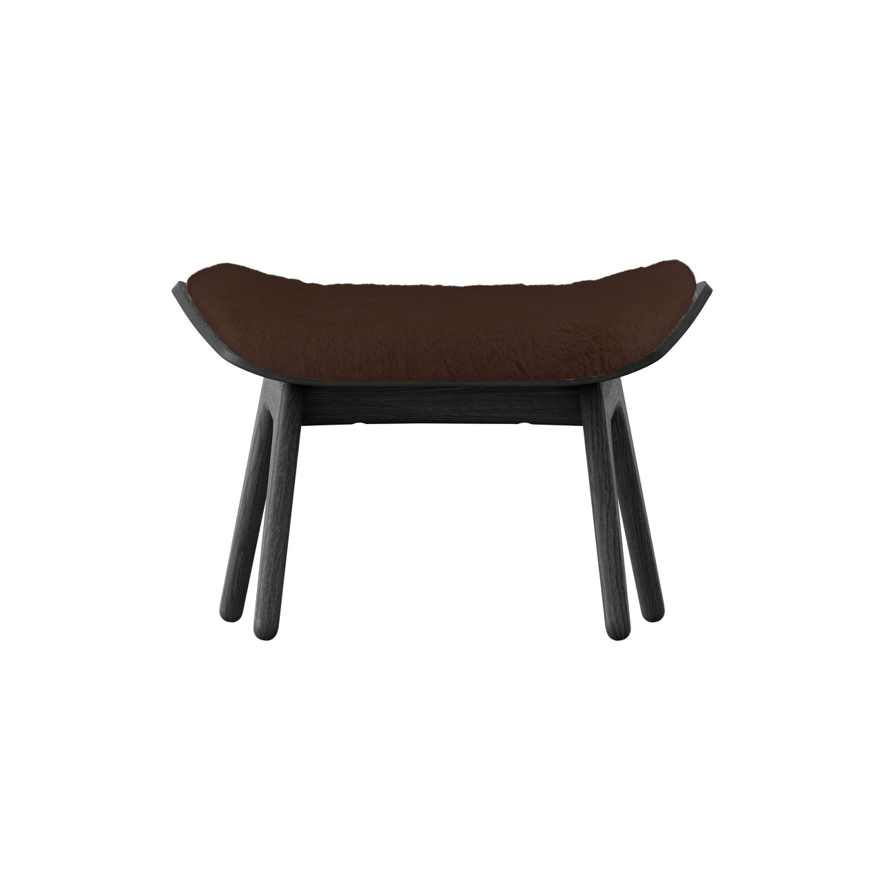 The Reader Ottoman: Black Oak + Teddy Brown