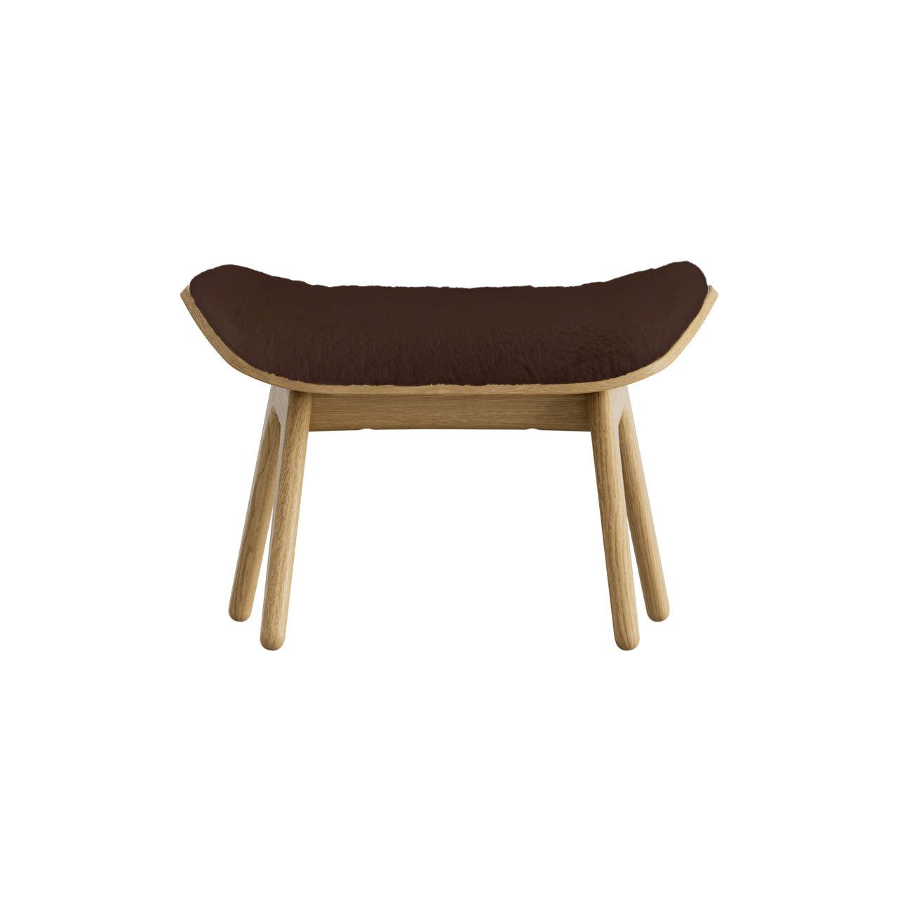 The Reader Ottoman: Oak + Teddy Brown