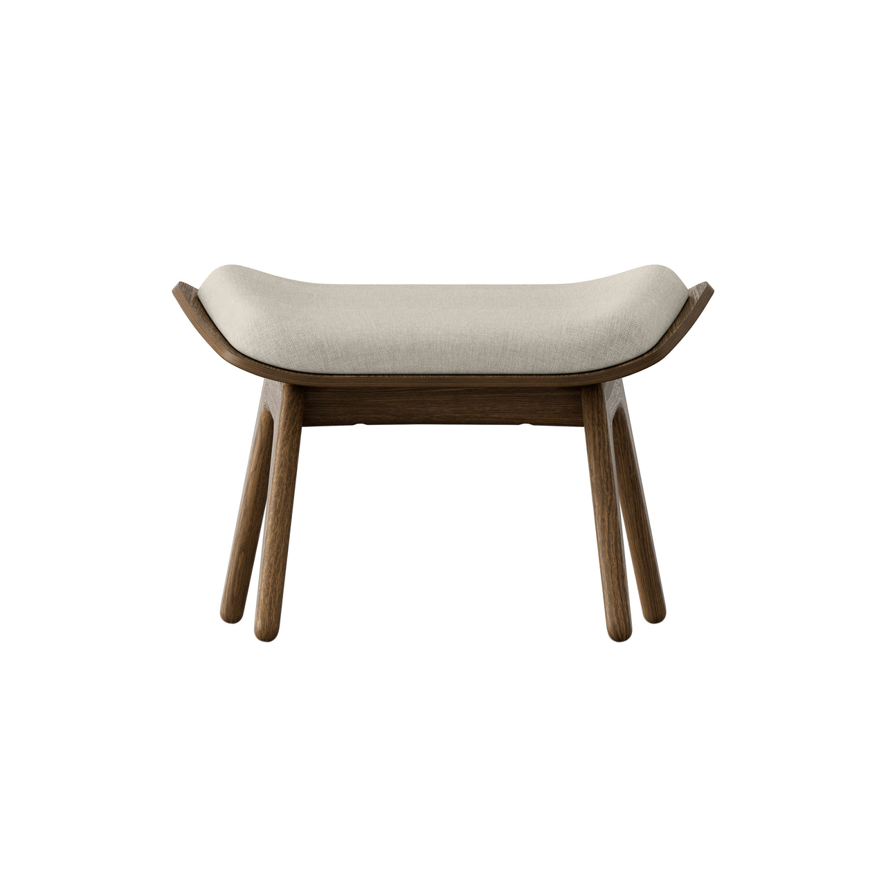 The Reader Ottoman: Dark Oak + White Sands