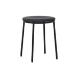 Circa Stool: Upholstered + Ultra Leather Black