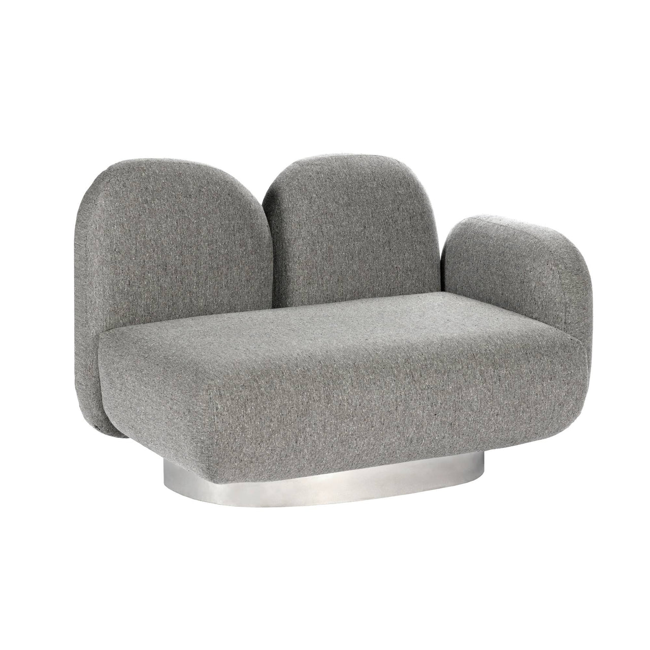 Assemble 1 Seat Sofa: Sevo Grey + With Left Arm