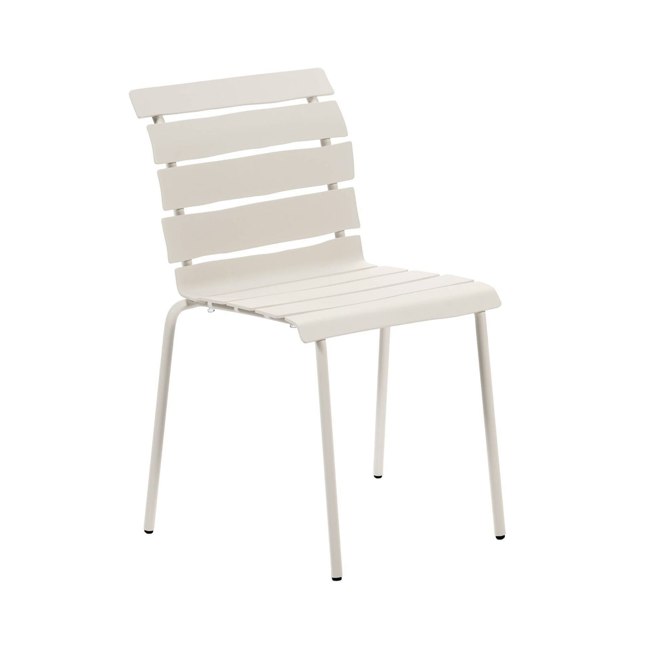 Aligned Outdoor Stacking Chair: Off-White + Without Arm