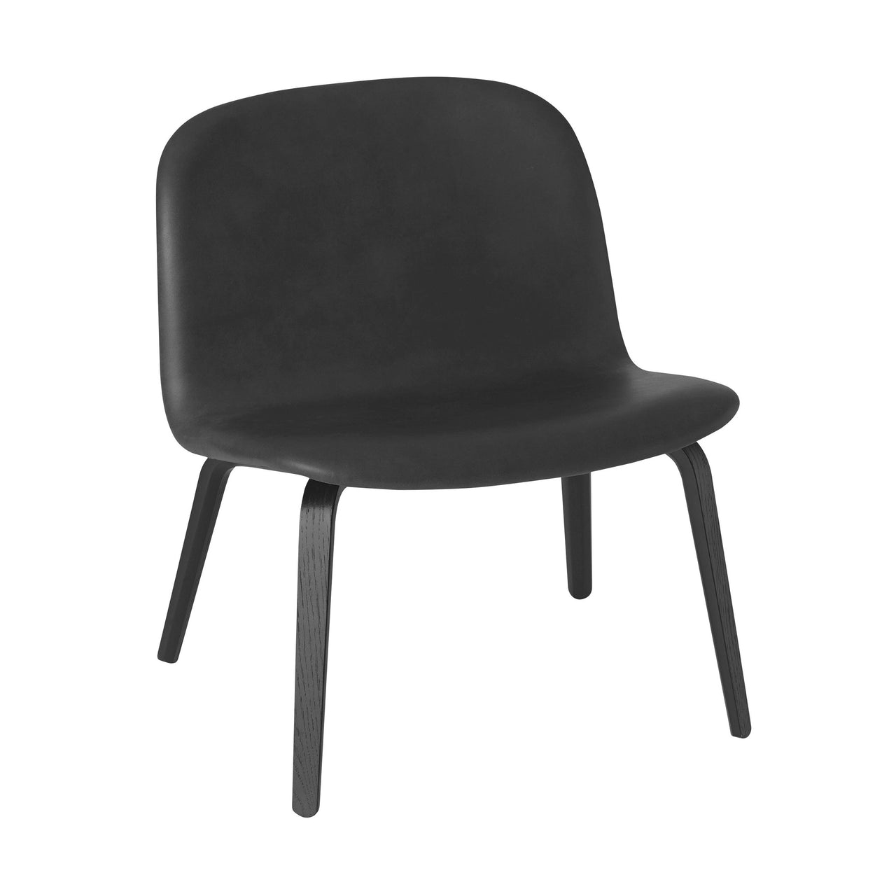 Visu Lounge Chair: Upholstered + Black